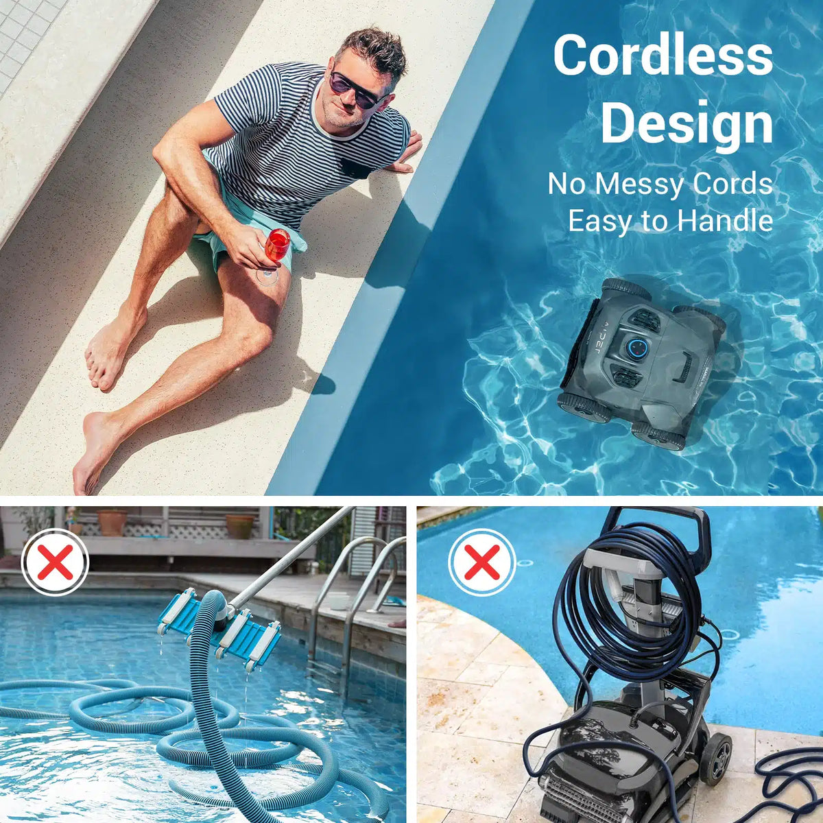 Fast Charging Version Aiper Seagull Pro Robotic Pool Vacuum Cleaner