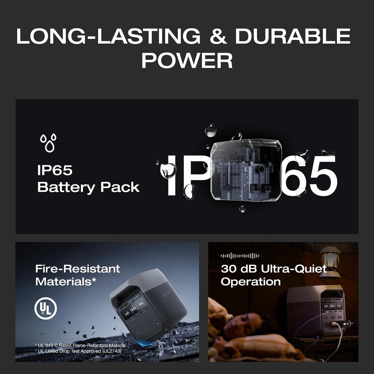 EF ECOFLOW Delta 3 Portable Power Station, 1024Wh 1800W | LiFePO4 Battery, Full Charge in 56 Min, 1800W AC/100W USB-C Output, Solar Generator for Home...