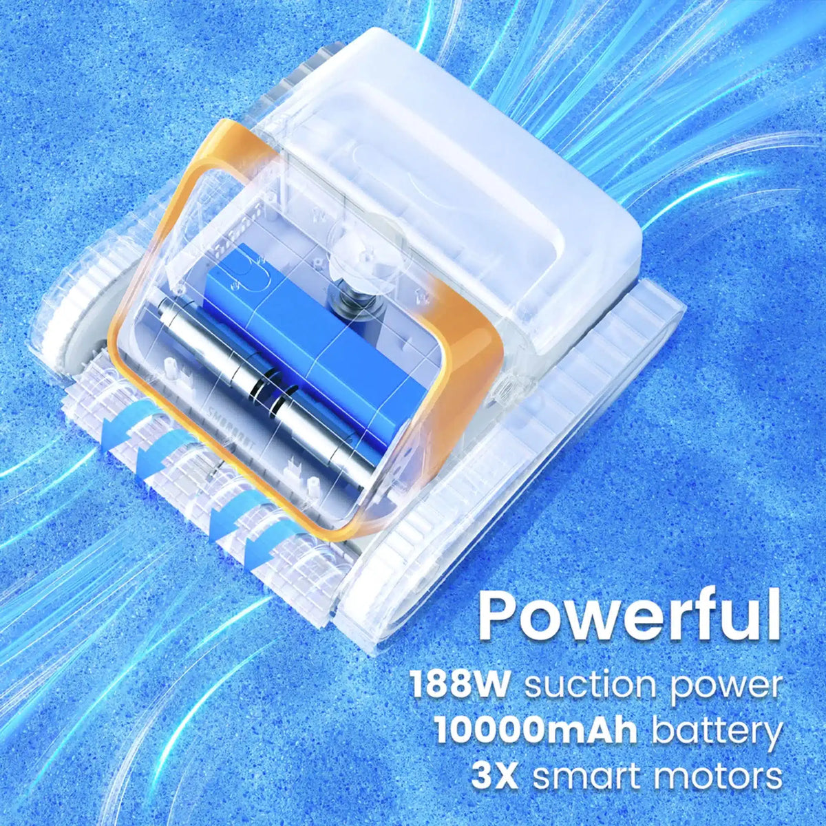 SMOROBOT (2023) Tank X11 Cordless Rechargeable Robotic Pool Cleaner Vacuum