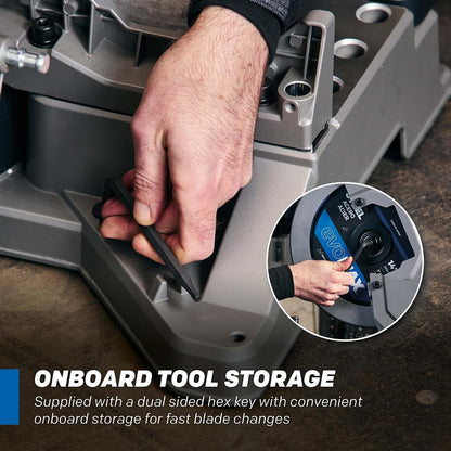 Evolution S14MCS 14" Mitering Chop Saw | Cold Cut Steel Saw | EVOMAX Intelligent Motor & Blade | 3500+ Blade Life | Burr-Free Finish | Shadow Guide | +/-46° Miter | Soft Start | Reinforced Base