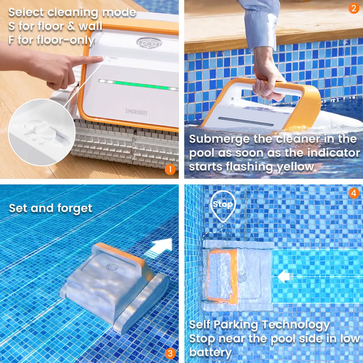 SMOROBOT (2023) Tank X11 Cordless Rechargeable Robotic Pool Cleaner Vacuum