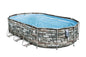 Coleman 20′ Power Steel Comfort Jet Oval 48″ Deep Metal Frame Above Ground Pool