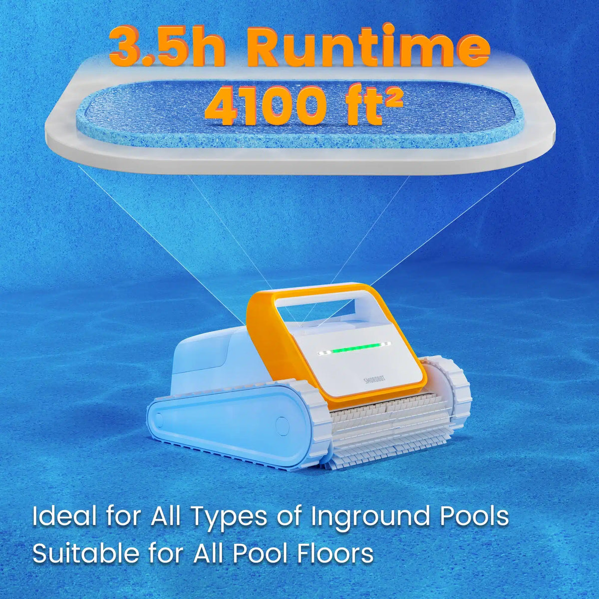 SMOROBOT (2023) Tank X11 Cordless Rechargeable Robotic Pool Cleaner Vacuum