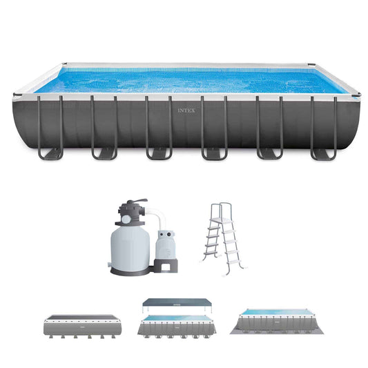 Intex 24′ x 12′ x 52″ Rectangular Ultra XTR Frame Swimming Pool