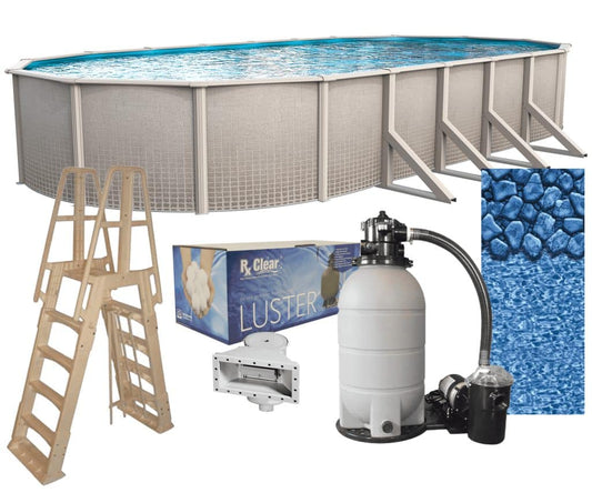 Lake Effect 15′ x 30′ Oval 48″ Wall Impressions Swimming Pool Kit