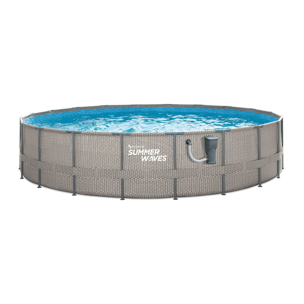 Summer Waves Active 20 Ft x 48 In Above Ground Frame Swimming Pool Set