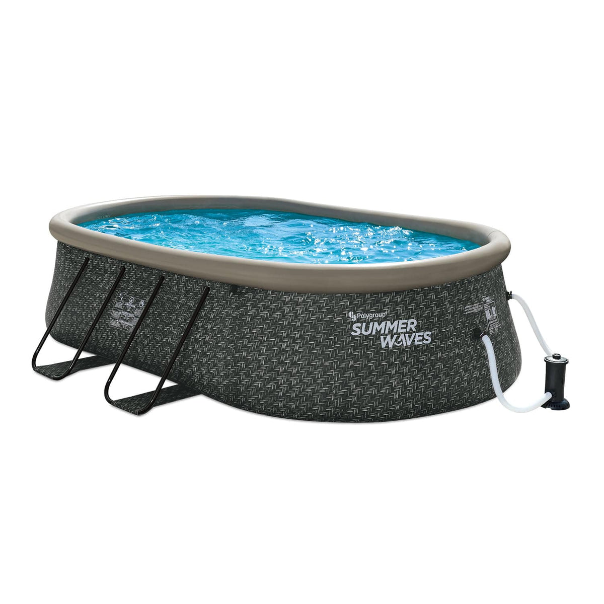 Summer Waves Quick Set 15 Ft Oval Above Ground Pool